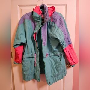 Vintage London Fog Multi Colored Windbreaker Jacket